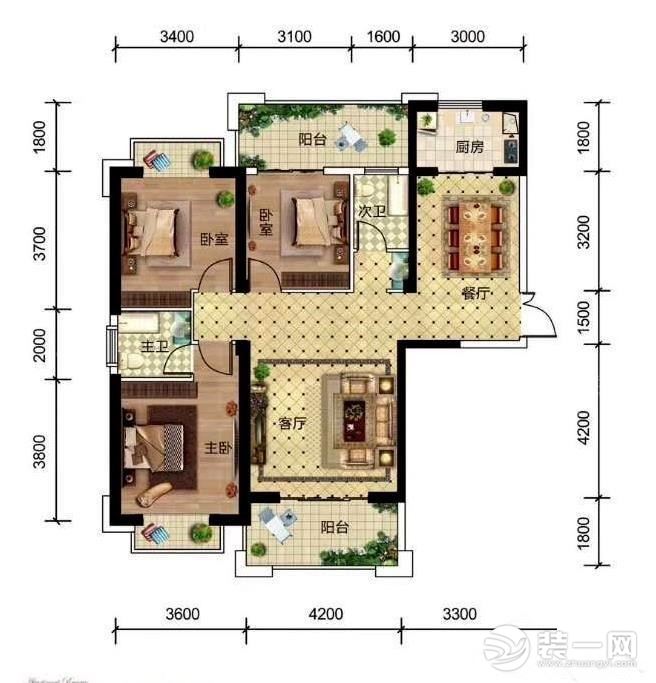 恒基幸福里1号楼户型图