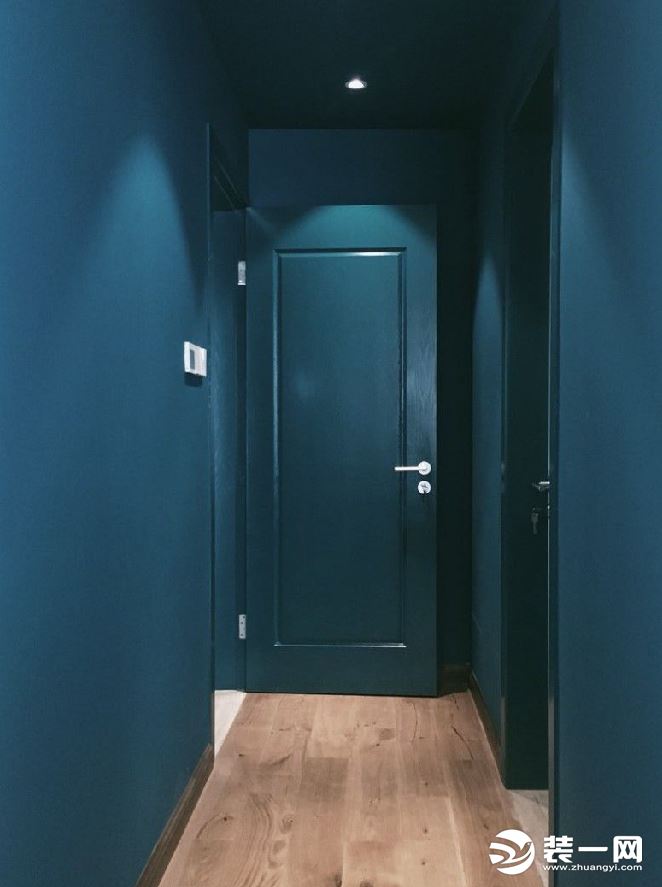 蓝色系混搭风格走廊设计