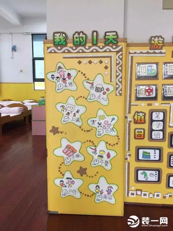 幼儿园墙壁装饰实景图