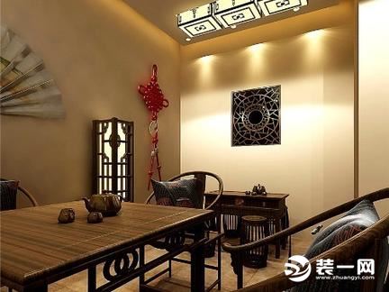 中式风格茶馆商铺装修效果图