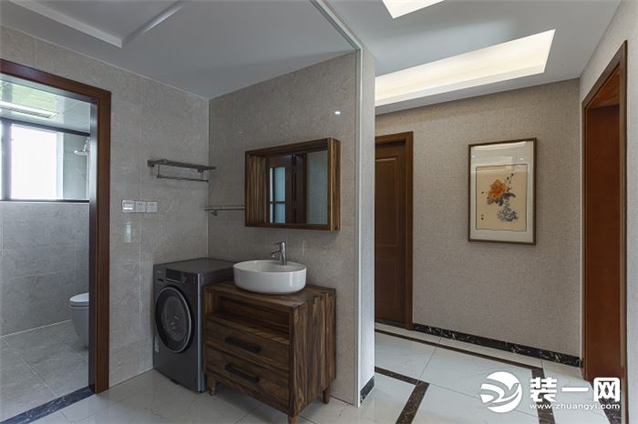 苏州景山玫瑰园新中式风格洗手间装修图片