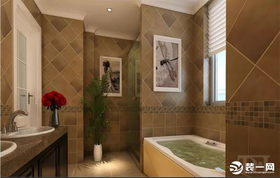 美式风格浴室装修效果图