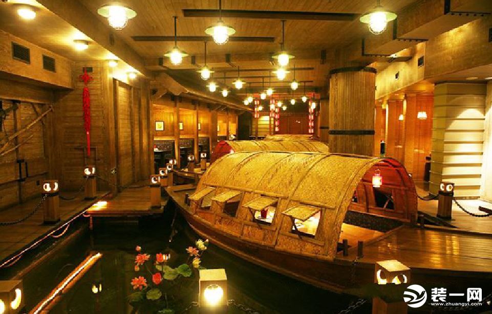 江南小船主题餐厅创意设计效果
