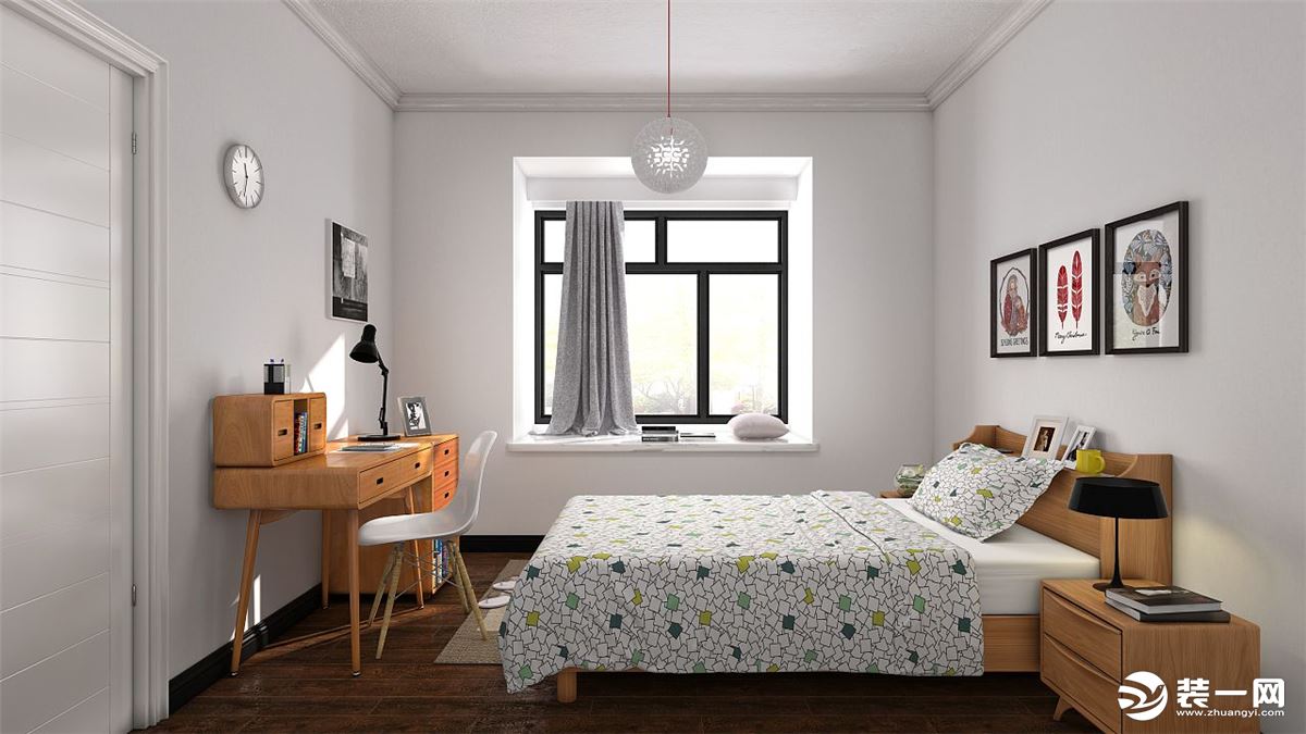 家庭装修卧室床品装饰设计效果图