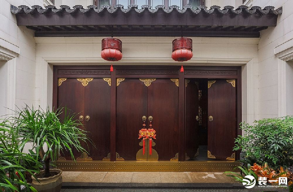 中式风格别墅大门装饰设计案例