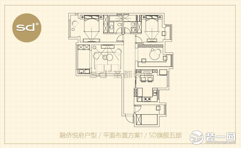 119三室两厅户型解析