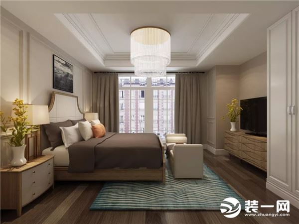 北京昆仑域美式风格卧室装修效果图