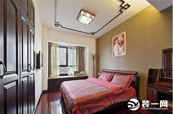 中式风格卧室装修案例 