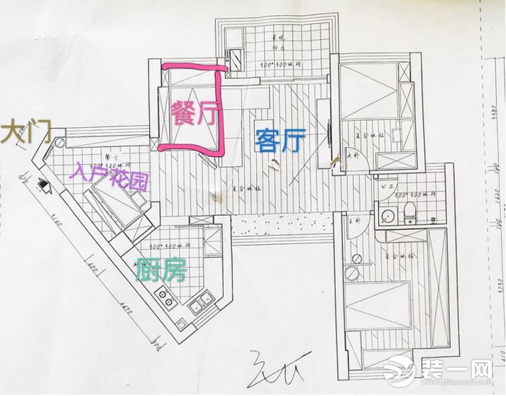 84平米小户型两居室户型图