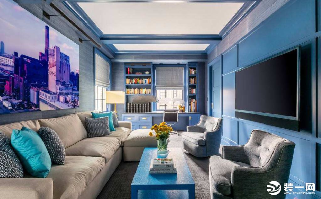 蓝色系摩洛哥风格装修图片室内装饰设计效果图