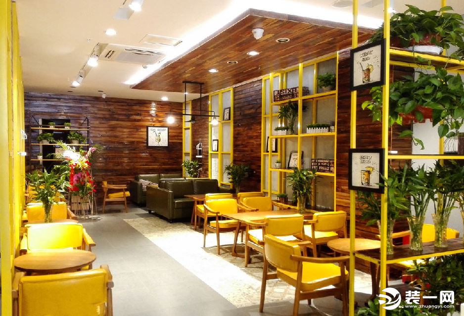餐饮店装修设计黄色温暖系列餐饮店装修效果图