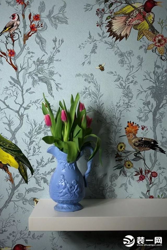 中式花鸟墙纸贴图壁纸装修效果图