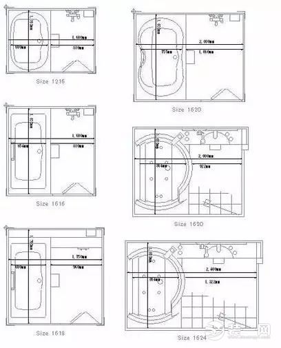 卫浴间浴室设计图
