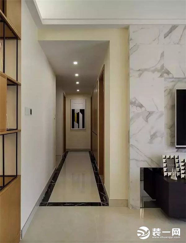现代简约风格装修效果图三居室装修效果图走廊