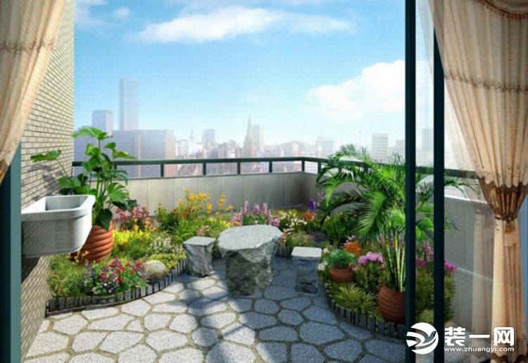 阳台设计自然花园系阳台装修效果图