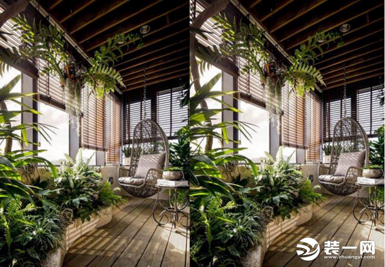 室内阳台设计绿植装饰阳台装修效果图