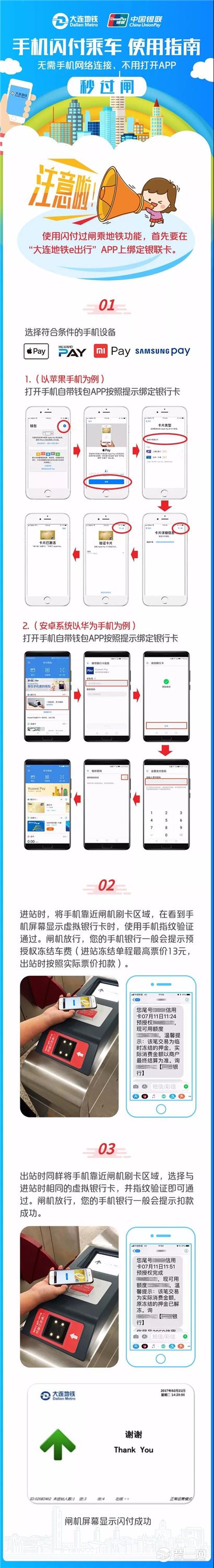 手机闪付乘车指南图