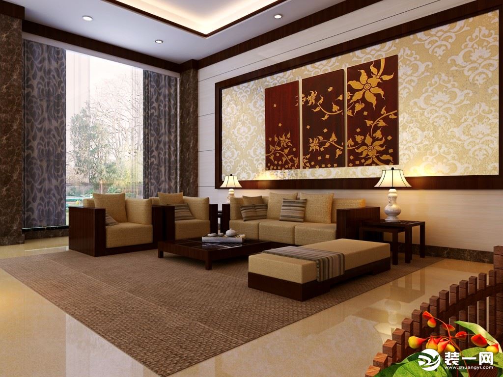 东南亚风格酒店装修效果图片之休息室
