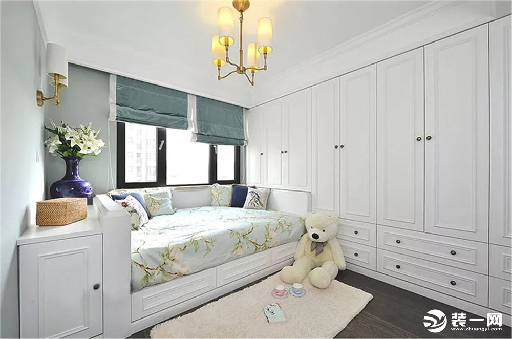 120平三居室美式风格装修效果图卧室