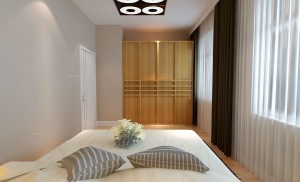 90平米三居室现代简约卧室装修效果图