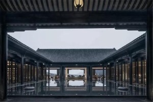 中式风格酒店庭院装修效果图
