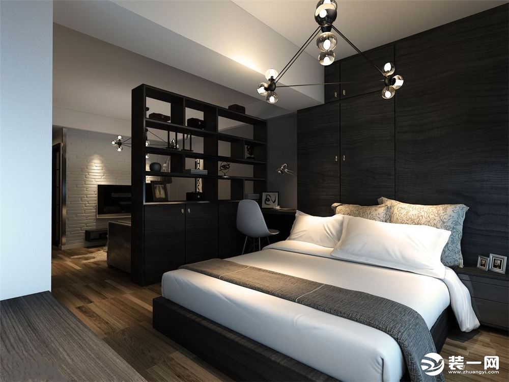40平米一居室现代简约风格卧室装修效果图