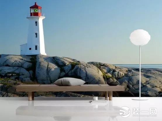 3D海湾背景墙效果图