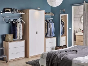50平米两居室现代简约卧室成品衣柜设计