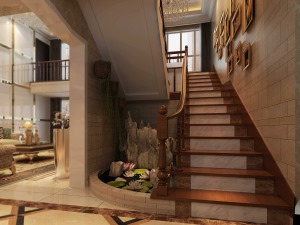 自建房歐式風樓梯裝修設計效果圖片