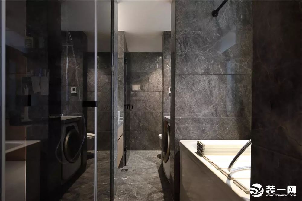 40平米小户型一居室简约风全包30万浴室卫生间装修效果图