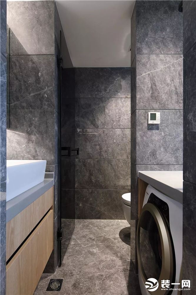 40平米小户型一居室简约风全包30万浴室卫生间装修效果图