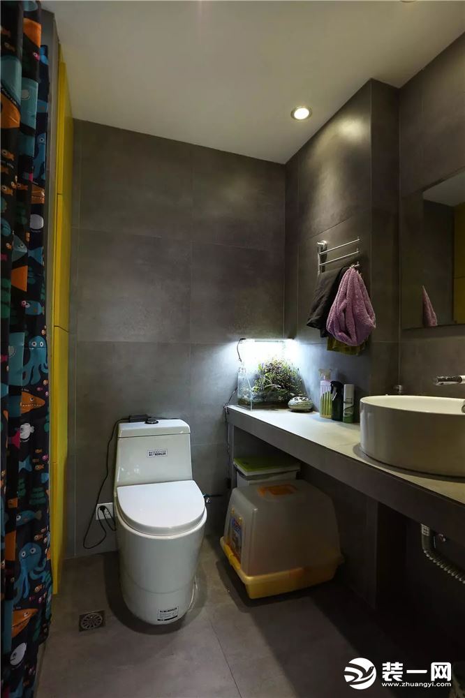 30平米小户型一居室简约混搭风全包7万浴室卫生间装修效果图