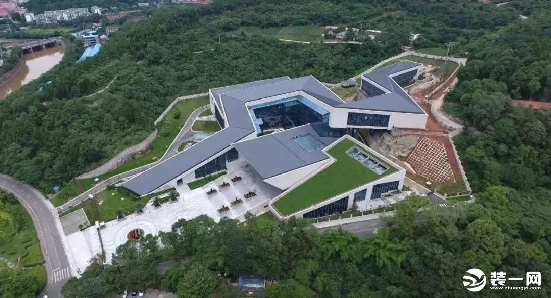 绵阳博物馆新馆建筑鸟瞰图