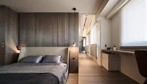60平loft小戶型三居室臥室創意簡約裝修，簡約風格過道