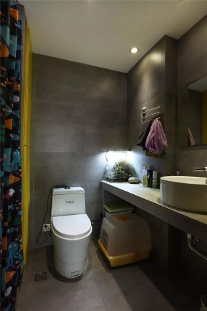 30平米小户型一居室简约混搭风全包7万浴室卫生间装修效果图