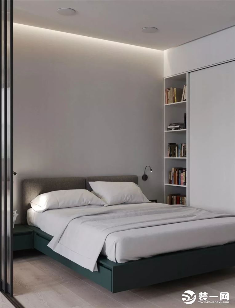 50平米小户型现代简约风格一居室卧室装修效果图