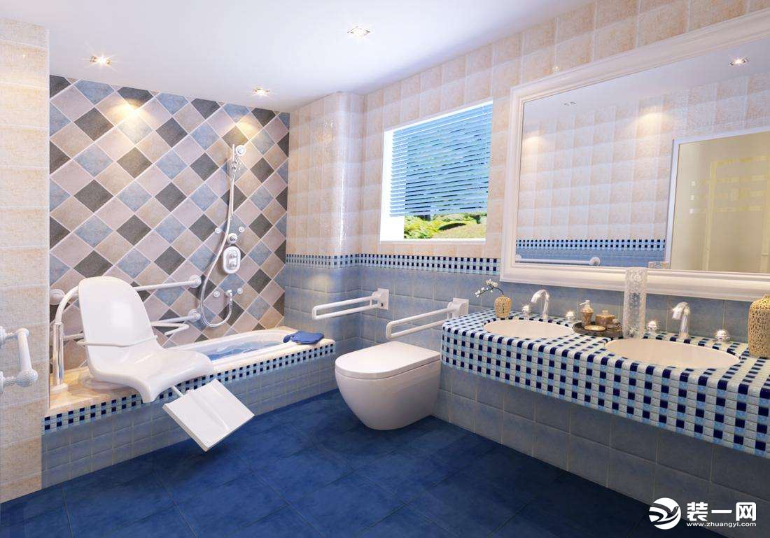 卫生间瓷砖搭配地中海风格软装图片展示