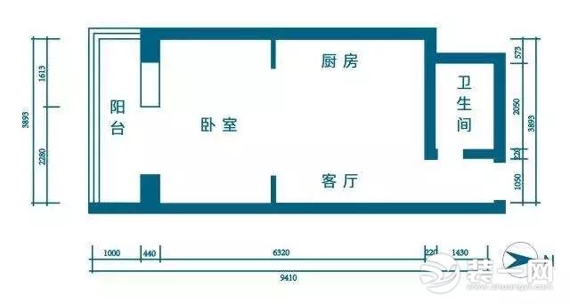 40平小户型装修实例长条形小户型设计图