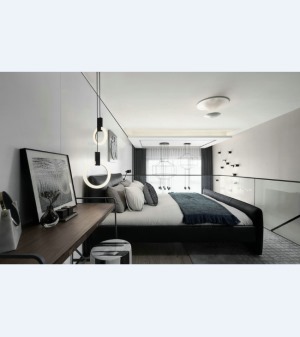 50平loft裝修新中式風格臥室