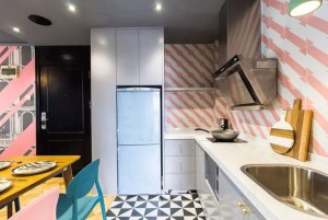 60平米小戶型混搭風格二居室廚房裝修效果圖