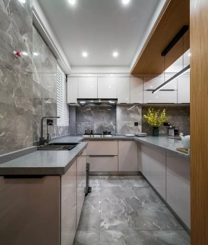 60平米小戶型二居室現代簡約風全包廚房裝修效果圖