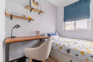 50平小戶型兩居室現代極致簡約風兒童房臥室裝修效果圖