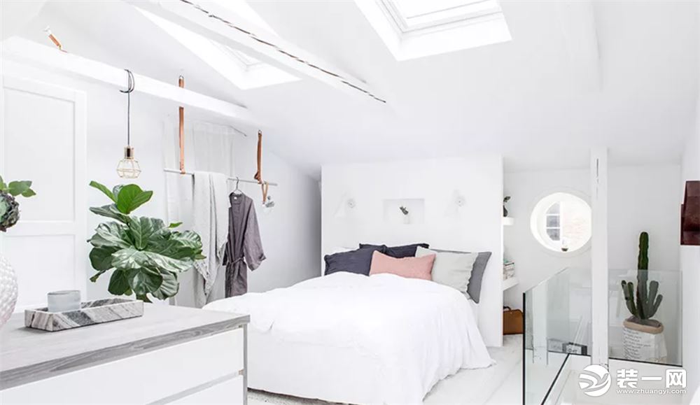 50平米北欧风格小户型复式卧室