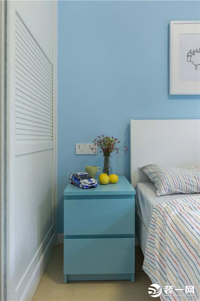 140平四居室简约北欧风格儿童房卧室装修效果图