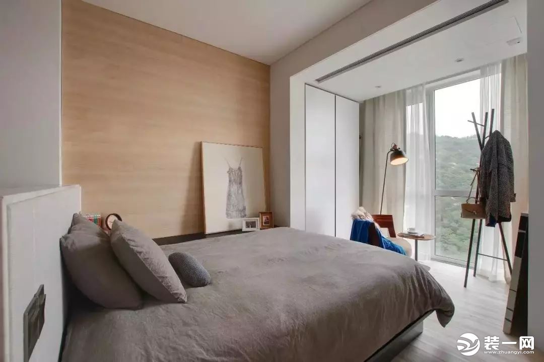 40平小户型装修小户型开放式装修效果图单身公寓装修效果图卧室背景墙