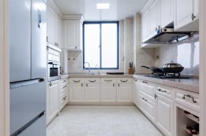 160平米三室兩廳廚房現代簡歐風格裝修效果圖