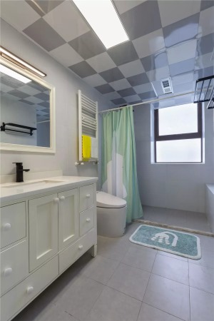 140平四居室简约北欧风格浴室卫生间装修效果图