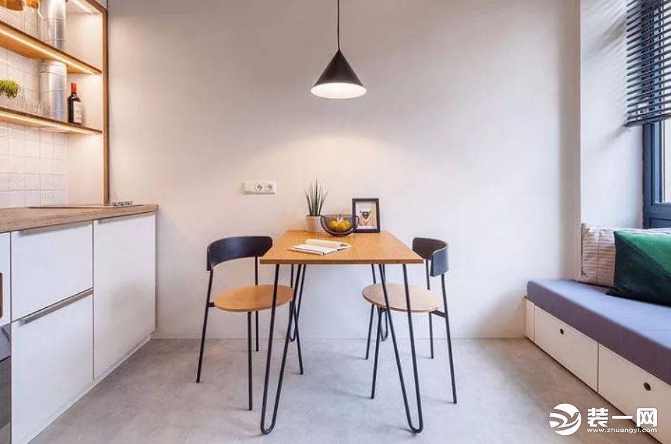 30平米小户型现代风格Loft单身公寓餐厅