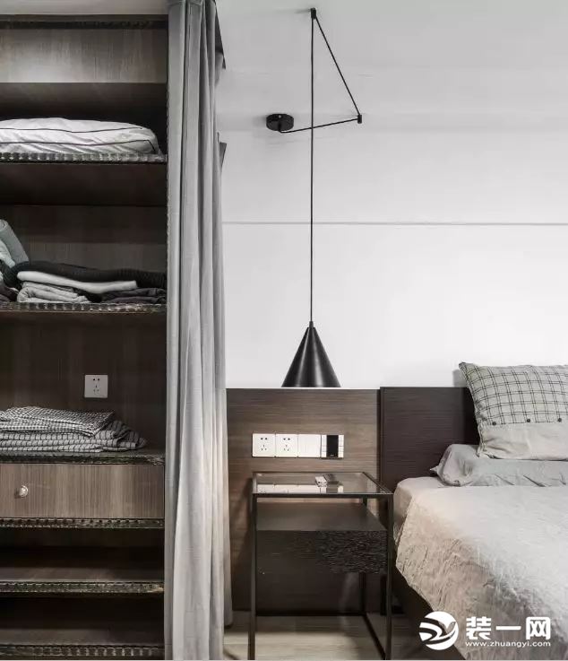 40平小户型现代工业风格复式单身公寓卧室装修效果图