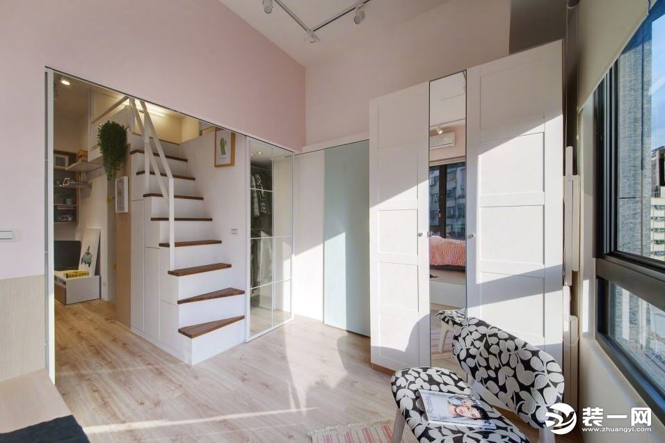 60平米小户型loft一室一厅北欧风格楼梯装修效果图